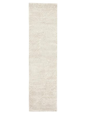 Small Chaima Rug - Cream White/Beige 80X300 Rustic Style