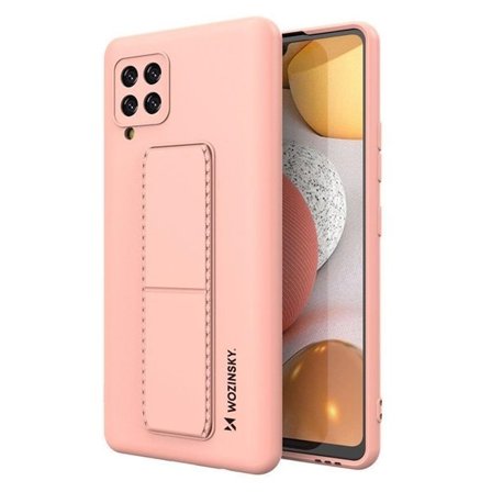 Wozinsky Kickstand Case silikon etui med stativ Samsung Galaxy A42 5G rosa