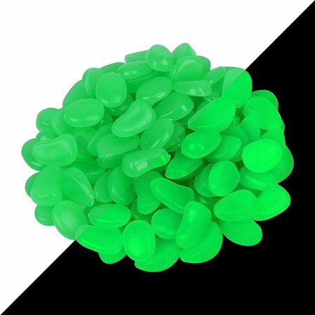 Dekorativa stenar lysande sten, 200 st gröna lysande sten D