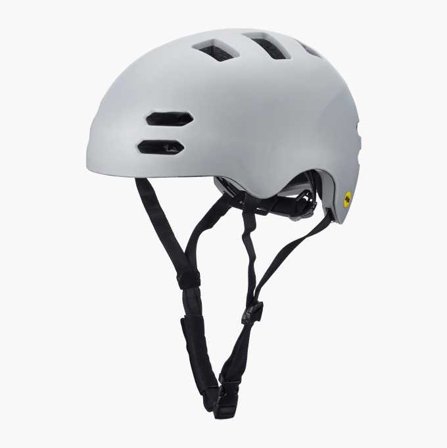 Biltema - Skate-/sykkelhjelm Mips grå matt