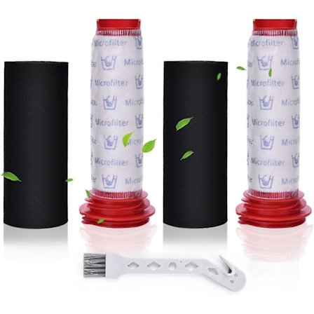 2 Pak Reservefiltre til Bosch Athlet BCH6PETGB, BCH61840GB Ledningsfri Støvsuger - Vaskbar Hovedfilter + Skumindsats