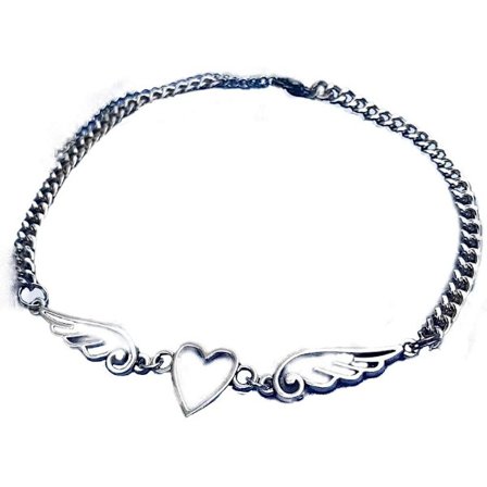 Ängelhjärta Ving Choker Gotisk Indie Y2k Uthållig Hänge