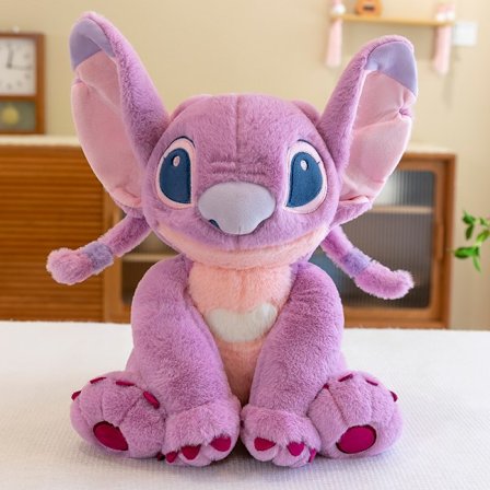 Kjempe Angel og Stitch plysjleker tegneserie kawaii dyrepar sovepute mykt materiale leketøy barnegave
