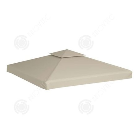 Reservedel til PASSIONOVA 3x3m beige teltdug til havepavillon vandtæt universel polyester UV-bestandig