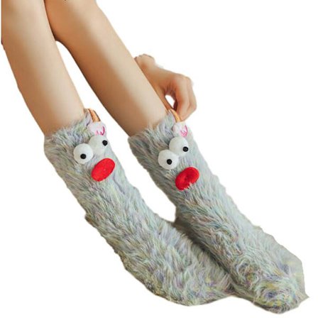 Lustiga Fuzzy Mid-Calf Strumpor