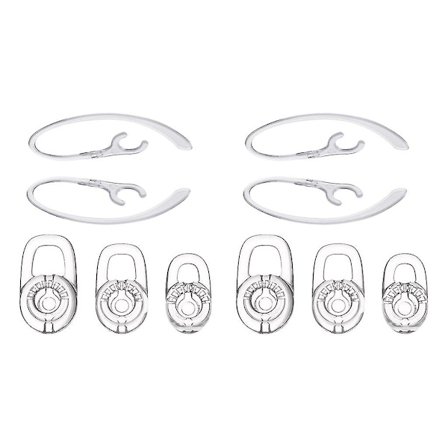 10x Silikonikorvatulpat 360 asteen kiertävällä korvakoukulla Plantronics M70:lle