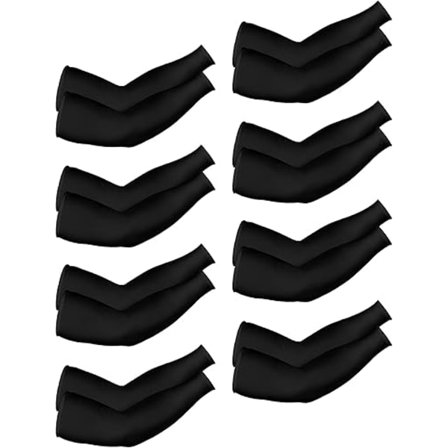 8 Par Unisex UV-beskyttelse Armkjølende Ermer Is Silke Armtrekk