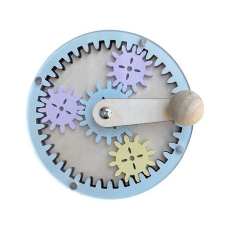 Interaktiv DIY Kugghjulsbräda Pedagogisk Leksak Med Handvev Säker Naturlig Trädesign[D]