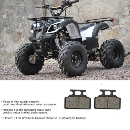 Par med bremseskiver foran, deler som passer GY6 50cc Scooter Moped ATV Motorsykkel Scooter
