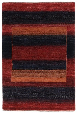 Perzisch Loribaft Fine Perzisch Vloerkleed 86X130 Zwart/Donkerrood (Wol, Perzië/Iran)