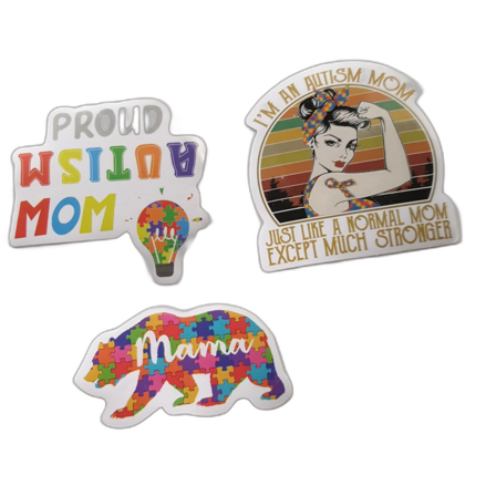 3st proud autism mom, klistermärken/stickers