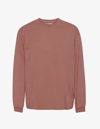 Oversized Organic LS T-shirt - Rosewood Mist - L