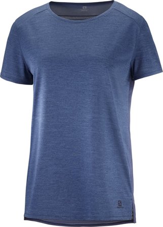 Salomon Women's Outline Summer Tee Women short-sleeved sweaters Blue S