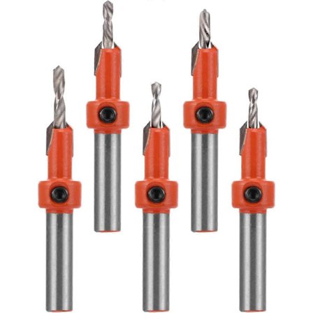5 stk 8 mm Fas- og forsenkerbor for trearbeid