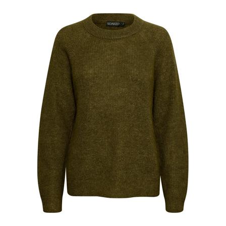 Soaked in Luxury, Round-neck Knitwear Groen, Dames, Maat:XS,alpaca