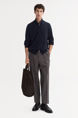 Soft Goat - Men's Full Zip - Kashmirtröja herr - L - Navy