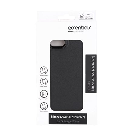 Essentials iPhone SE (2020/2022) rugged case, black