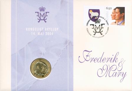 Færøerne bryllupsmøntbrev - Kronprins Frederik og Mary Donaldson