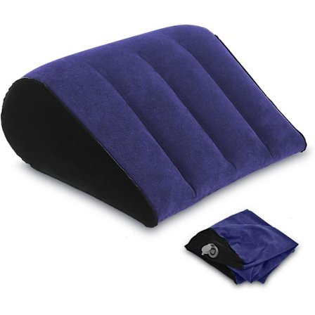 Salgsfremmende tilbud Enkelt Blå Oppblåsbar Pute Yoga Holdningshjelp Matte Reduserer Midje- og Ryggtrykk Kilepute Lumbar Pute Blå