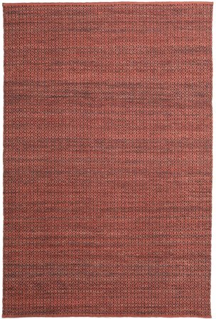 Einfarbig Alva Teppich - Rost/Schwarz 200X300 Wolle