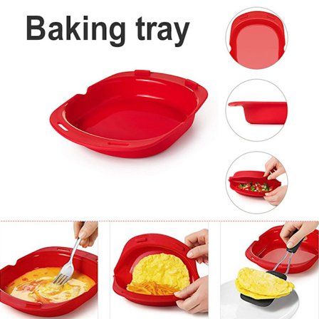 Mikrovågsugn Silikon Omelett Maker Äggrulle Bakplåt Pan Köksredskap