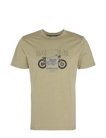 B.intl Calder Graphic T-Shirt Tops T-shirts Short-sleeved Khaki Green Barbour