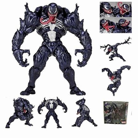 Marvel Spider-Man Venom Revoltech Serie PVC Dukke Model Legetøj til Børn Kaiyodo Yamaguchi Venom - WELLNGS