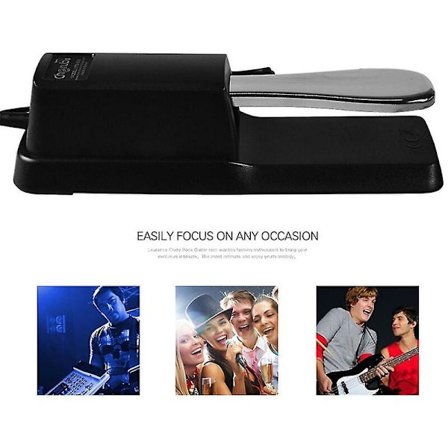 Elektronisk orgel metall sustain pedal med pluggkabel Universal instrument tillbehör