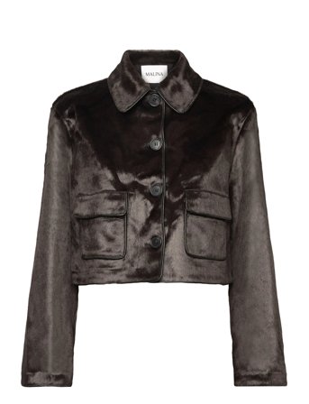 Malina | Seressa Faux Pony Hair Boxy Jacket | 36