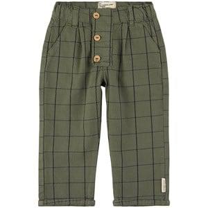 Piupiuchick Checked Trousers Green 24 Months - Bottoms - 24 months - Green - Junge