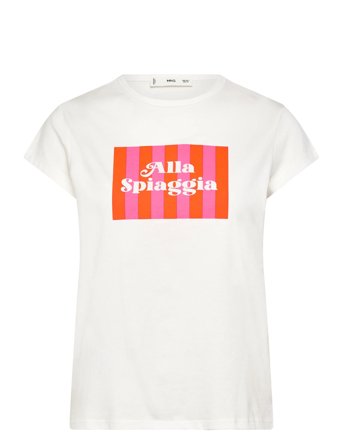 Mango | Printed Cotton-Blend T-Shirt | XS