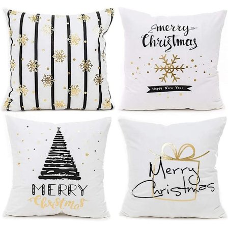 4st Merry Christmas kuddfodral 45 x 45 cm prydnadskudd 45 x 45 cm