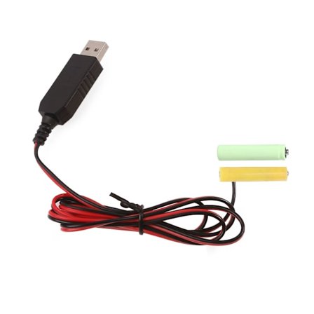 USB til 3V LR03 AAA Dummy Batteri Eliminatorer til Fjernbetjening Radio LED Lys