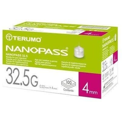 Nanopass Ago Per Penna Insulina 32.5G 4mm 100 Pezzi