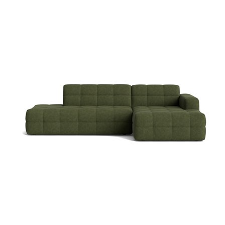 Paris chaiselong sofa, højrevendt open end - Aragon Grøn - L282xB162xH77cm - Komfortabel sofa med chaiselong & slidstærkt betræk