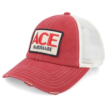 American Needle - Rød trucker Kasket - Ace Hardware Orville Stone/Red Trucker @ Hatstore
