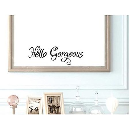 2 st Hello Gorgeous Dekal Klistermärke Badspegel Väggkonst Motiverande Var Fantastisk Spegel Vardagsrum Hem Fönster