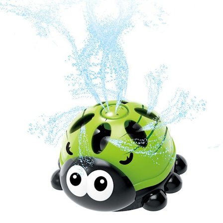 Grønn sprinkler for barn, lekesprinkler for barn, vannsprinkler