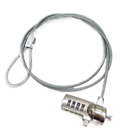 1,2 m bærbar kombinationslås, bærbar kabellås, 4-cifret kode