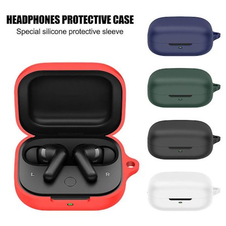 För Moto Buds+ Hörlurar Silikon Mjukt Skal BT Hörlurar Fullt Skydd Svart