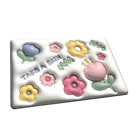 Badrumsmatta av kiselgur, halkfri, 3D-mönster, snabbtorkande badrumsmatta 003