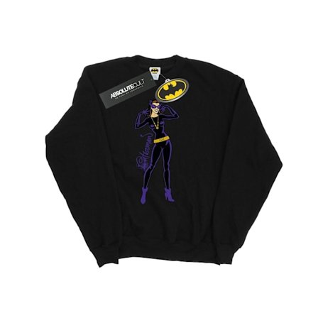 DC Comics Boys Catwoman Happy Pose Sweatshirt 5-6 år Svart