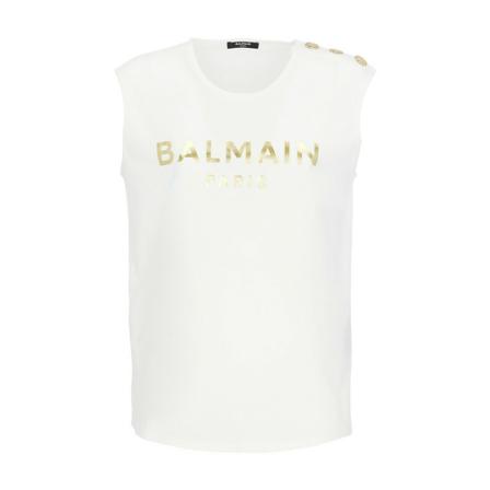 Balmain Topp vit, Dam, Dam, Storlek: L