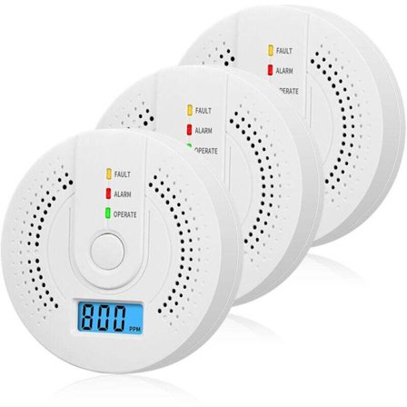 3-pak batteridrevet kuliltealarm med digitalt LCD-display til hjemmet, køkkenet, restauranten, hotellet, kontoret - batterier ikke inkluderet, af 