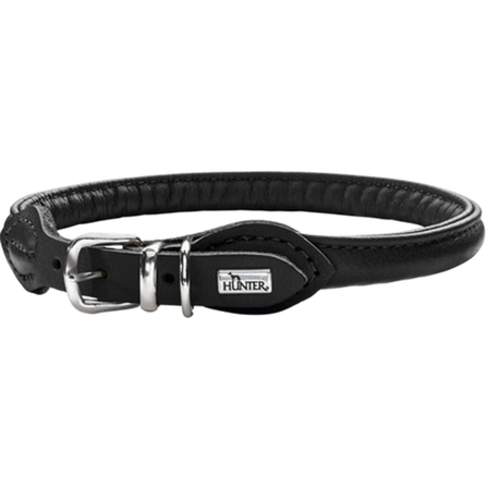 Hunter - Dog Collar Round & Soft Black Small - Hund - Halsbånd - ZOO.no