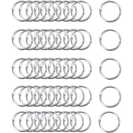 Bokringar Metallringar 50 st 32 mm Bokbindningsringar för Anteckningsbok