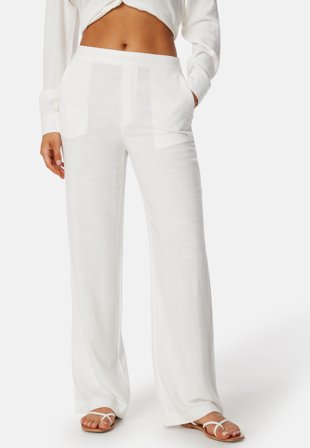 Object Collectors Item Objsanne Aline Wide Pant Cloud Dancer Vaatteet