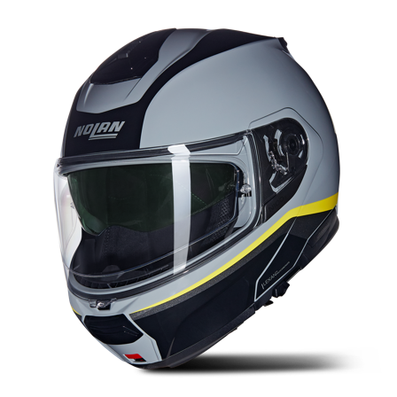 Klapphelm Nolan N100-6 Grau/Gelb/Schwarz XL