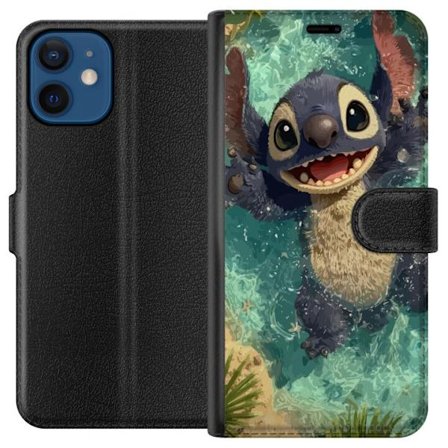 Yhteensopiva Lompakkokotelo Apple Apple iPhone 12 mini Iloinen sininen fantasiolento joka leikkii kirkkaassa vedessä, kimalteleva energia, trooppinen