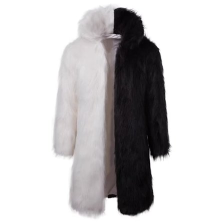 Mænds Luksuriøs Lang Kunstig Pels Frakke Vinter Fuzzy Fluffy Parka Overfrakke